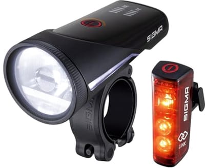 Oplaadbare Fietslamp Set met Koppelingsfunctie voor Voor en Achter | StVZO-Goedgekeurd
