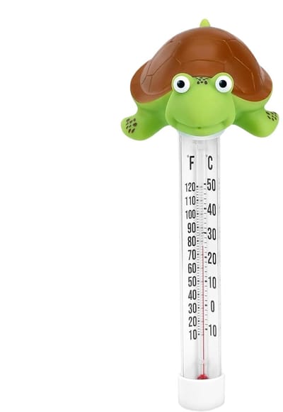 Zwembadthermometer - Water thermometer - Temperatuur meten - Duidelijk dier design - 27 x 11 cm - Schildpad