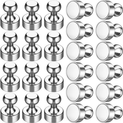 Dailygoods- Priknaalden 48 stuks - Sterke Magneten - Koelkastmagneten - Whiteboard Magneten - Punaises - Veiligheidswaarschuwing 15+