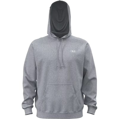 Under Armour UA Rival Flc Hoodie-GRY Heren Sporttrui - Mod Grijs Light Heather - Wit