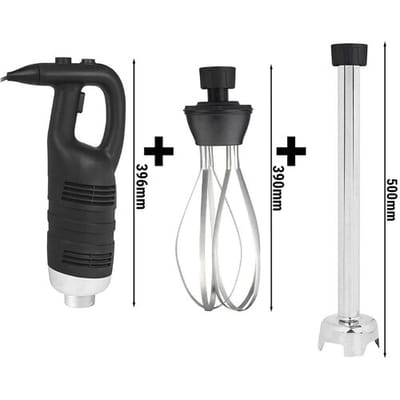 GGM Gastro Stabmixer inkl. Mixstab 500mm & Rührbesen - 850 Watt - Geschwindigkeit stufenlos regelbar