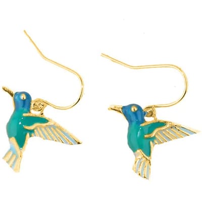 Huitan schattige oorbellen met vogelhaakje, handgemaakte emaille oorbellen voor dames, hiphopstijl, ooraccessoires voor meisjes, statement sieraden voor feestjes beige