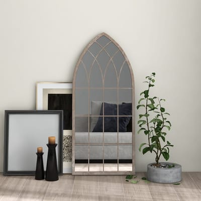 vidaXL - Spiegel - 100x45 - cm - ijzer - zandkleurig