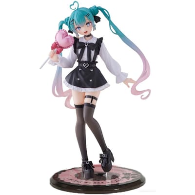 Mignonne Fille Hatsune Miku Personnage Anime Mode Lolita Sous-culture Décoration de Bureau Ornements Poupée Cadeau de Noël PVC Objet de Collection gray