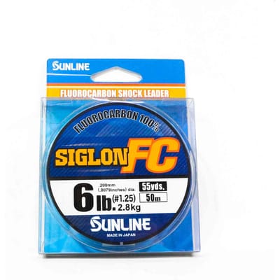 Sunline Fluorocarbon Leider Siglon FC 100% 50m 6lb Diameter 0,2 mm (8265) schoon