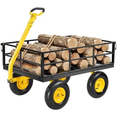 VEVOR Handkar 544,31 kg, transportkar, tuinkar, gereedschapskar, 2-in-1 handkar met terreinbanden, afneembare gaaszijpanelen en 180° draaibare handgreep