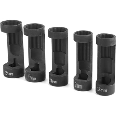 5 pièces Douille 12 pans 12 points 18 mm 19 mm 21 mm 22 mm 24 mm pour clé hexagonale 6496