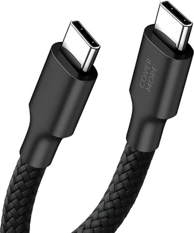 Usb C naar usb C kabel - Snellader - Oplader - Oplaadkabel - Geschikt voor Samsung, iPhone 17 16 15 - Sterk nylon - 1m - Zwart