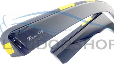 Zijwindschermen pasvorm tbv Toyota Prius (type1 / XW 10/11) set donkere windschermen a 2 stuks voordeuren - model 1997-2003 raamspoilers fenders visors Team Heko