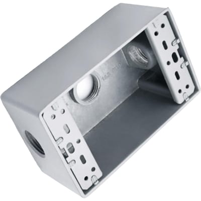 Lot de couvercles de prises électriques résistants aux intempéries 1 poste montage apparent aluminium moulé sous pression étanche boîte de jonction inférieure 1B50‑3