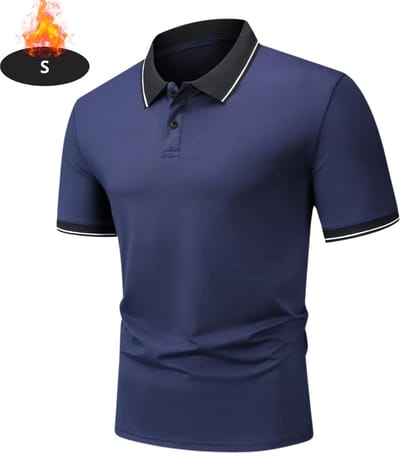 Livano Poloshirt Heren - T-Shirt Heren - Shirt - Overhemd - Polo Shirt - Blauw - S