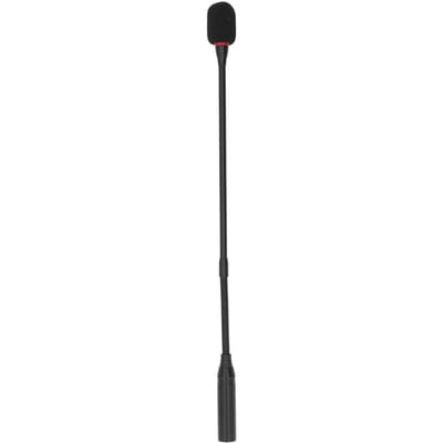Microphone col de cygne 17,7 pouces, flexible, réduction du bruit, microphone enfichable avec alimentation