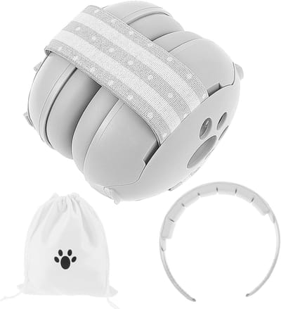 Hoorbescherming voor Baby's, 2-in-1 Hoofdtelefoon met Geluidsisolatie, Verstelbare Hoofdband en Gevoerde Oorkappen voor Kinderen tot 48 Maanden