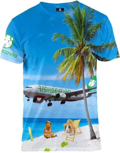 Transcavia fout festival shirt - Maat S Crew neck - Festival shirt - Superfout - Fout T-shirt - Feestkleding - Festival outfit - Foute kleding - Reiskleding - Kleding foute party - Transavia