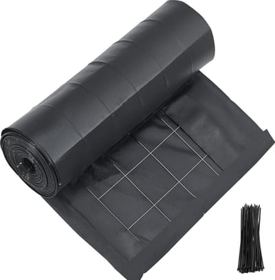 Zandafscheidingsdoekenrol, 0,61 x 30,5 m met Draadondersteuning, Erosiebeheersingsbarrière voor Sedimentbeheer, Duurzaam Polypropyleen Materiaal voor Tijdelijk Gebruik op Bouwwerken