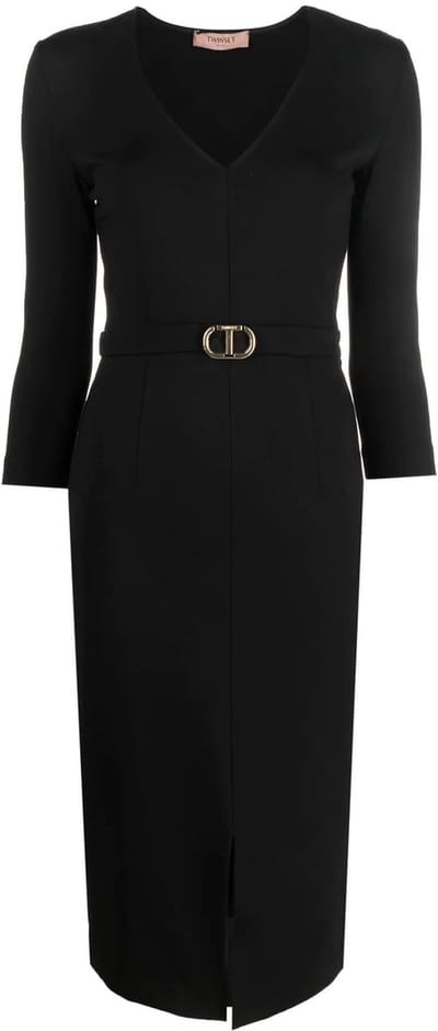 Twinset • zwarte jurk met logo • maat 34 (IT40).