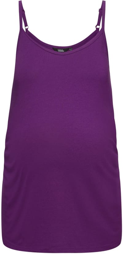 Ulla Popken - Dames - Top voedingsfunctie ronde hals mouwloos GOTS - Paars - Maat 50+