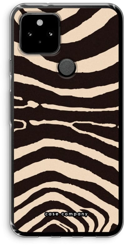 Case Company® - Hoesje geschikt voor Google Pixel 5 hoesje - Arizona Zebra - Soft Cover Telefoonhoesje - Bescherming aan alle Kanten en Schermrand