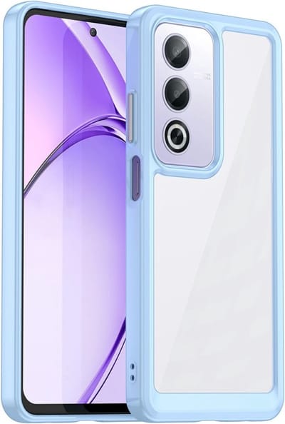 Coverup Hoesje - Geschikt voor OPPO A80 Hoesje - Coverup Transparant ShockProof TPU Back Cover - Lichtblauw