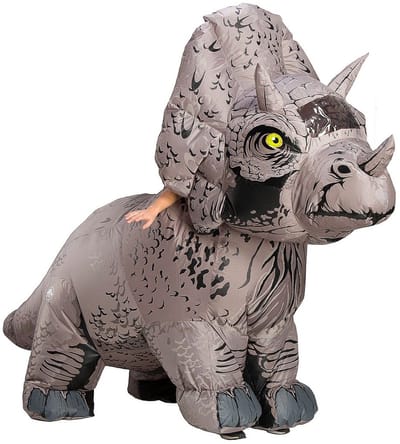 Opblaasbaar Triceratops Jurassic World Fallen Kingdom™ kostuum voor volwassenen - Verkleedkleding