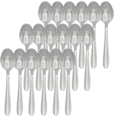 B-home Theelepels - 18x - Zilver - RVS - dessertlepels/koffielepels/ijslepels