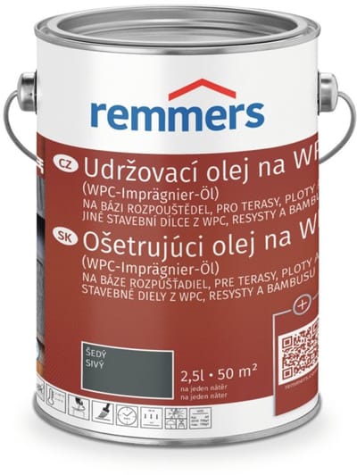 Remmers WPC impregnerende olie 2,5l, Grijs