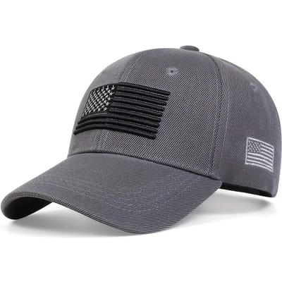 Amerikaanse Vlag Geborduurde Baseballpet Mannen Vrouwen Verstelbare Buiten Sport Zon Hoed Casual Patriotische Snapback Pet Voor Mannen Vrouwen Volwassene gray
