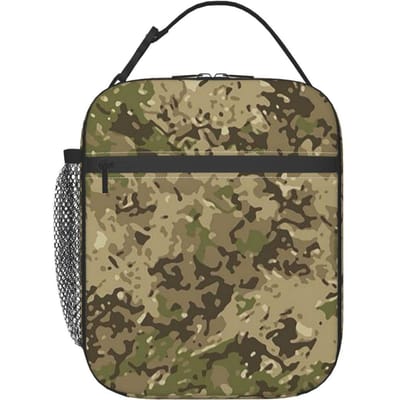 Multicam Militaire Forel Camo Geïsoleerde Lunchtas voor Vrouwen Kinderen Draagbare Voedseldozen Thermische Lunchbox Tote One Size