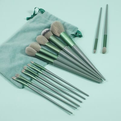 Mack-up kwasten - set - 13 stuks - groen