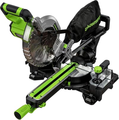Draadloze Verstekzaag - Accu Verstekzaag Zaagmachine - Hout Bewerken - Borstelloze Motor - 216 mm - Groen