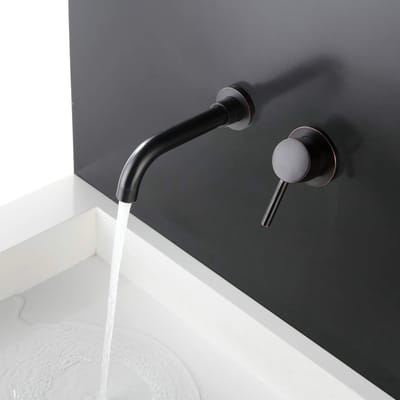 Dailygoods- Eengreepsmengkraan Modern Design - Badkamermengkraan - Zwart - Keramisch Ventiel - Messing - Lange Levensduur