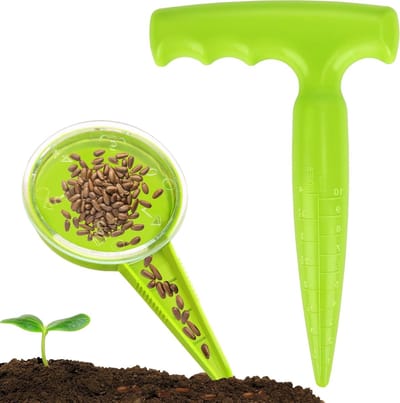 Handmatige Plantdipper met Meetlat voor Tuinieren - Ideaal voor het Planten van Zaden en Bloembollen, Perfect voor Tuinliefhebbers