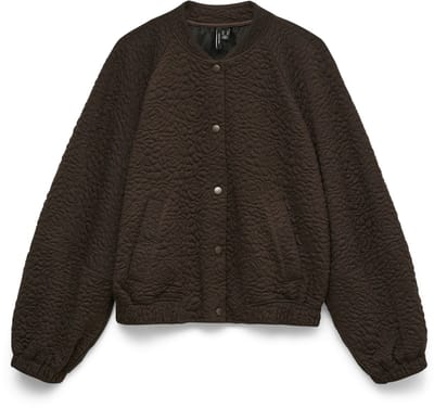 Vero Moda Vest Vmleonie Ls Sweat Bomber Exp 10345455 Chocolate Torte Dames Maat - S