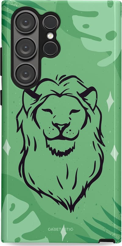 Casetastic hoesje geschikt voor Samsung Galaxy S23 Ultra - Dubbellaagse bescherming - Trots in de jungle - Fashion Case - Mintgroen