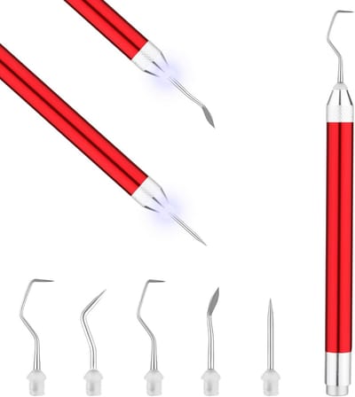 Verlicht Vinyl Wiedgereedschap Set met 5 Haken - Precisie Handgereedschap voor Hobby & Knutselen