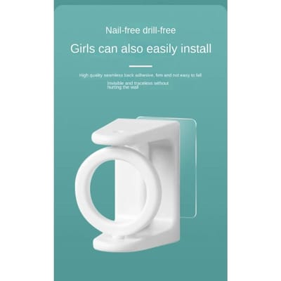 Fixateur de poteau rétractable rotatif à 360° pour crochets adhésifs puissants sans perçage Support de tringle à rideau de douche pour tringle à serviette
