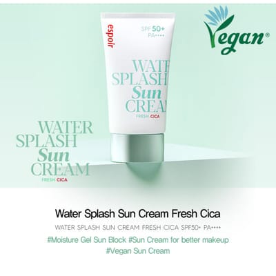 [espoir] Water Splash Zonnecrème Fresh Cica SPF 50+ PA++++ 60ml white