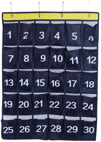 Dailygoods- Opbergtas 30 Vakken - Wand Organizer - Telefoonhouder - Klaslokaal Accessoire - Oxford Doek - Afmetingen 79 x 60 cm - Wandorganizer