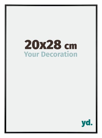Your Decoration - Fotolijst 20x28 cm - Aluminium - Zwart Hoogglans - Kent