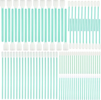100 Stuks Reinigingsstaafjes met Schuimrubber Tips voor Camera, Inkjetprinters en Elektronica, Vijf Maten Beschikbaar