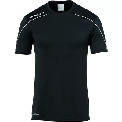 Uhlsport Stream 22 Shirt Korte Mouw Heren - Zwart / Wit | Maat: 3XL