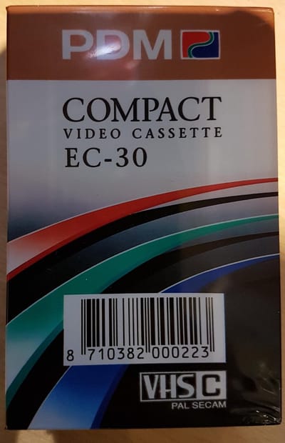 PDM - VHS C - COMPACT VIDEO CASSETTE - EC-30 - PAL/SECAM