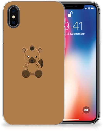 Apple iPhone X | Xs Telefoonhoesje met Naam Baby Hyena