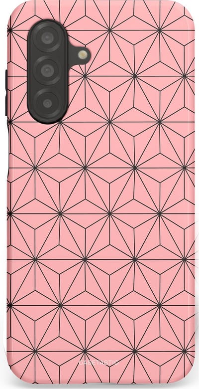 Casetastic Hoesje Geschikt voor Samsung A26 - Stijlvolle Beschermende Duo-layer Case - Roze Zwarte Fashion Paris Patroon
