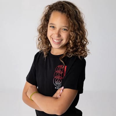 Paris Saint-Germain T-shirt Kinderen - Maat 116 - Voetbal T-Shirt - Zwart - 100% Katoen - Officiële PSG Fanmerchandise
