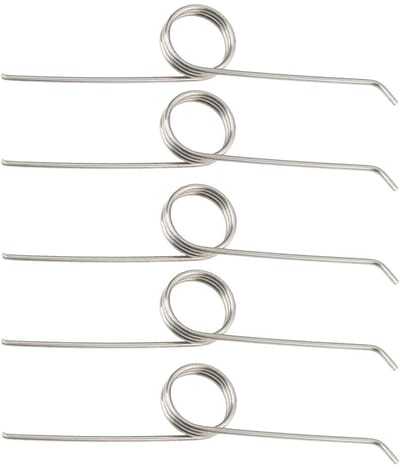 Dailygoods- Torsielente 5 Stks - Draaddiameter 0.7mm - Buitendiameter 8.05mm - Arm lengtes 21/21.5mm - Voor prullenbak met vergrendeling - Veelzijdige toepassingen - Veersysteem