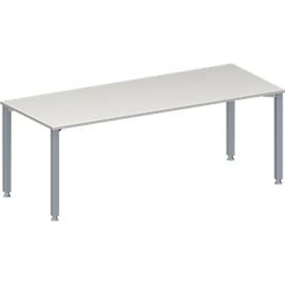 Schäfer Shop  Genius Vergadertafel MODENA FLEX, in hoogte verstelbaar, rechthoekige vorm, 4-poot vierkante buis, B 2000 x D 800 mm, lichtgrijs