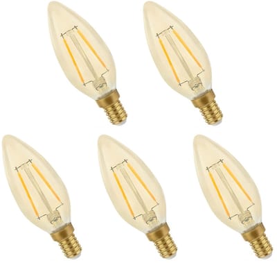 Spectrum LED Lamp E14 2W 230V - 260 Lumen - 2400K Warm wit - Gezellig licht - Energiezuinig - 5 stuks