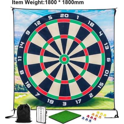 Jeu de chipping pour golfeurs avec balles collantes et fléchettes 1800x1800mm multicolore