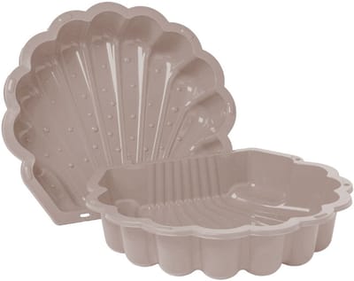 Zandbak schelp pastel licht roze 2-delig88 x 77cm x 36 cm SwingKing Zandbak / waterbak met deksel